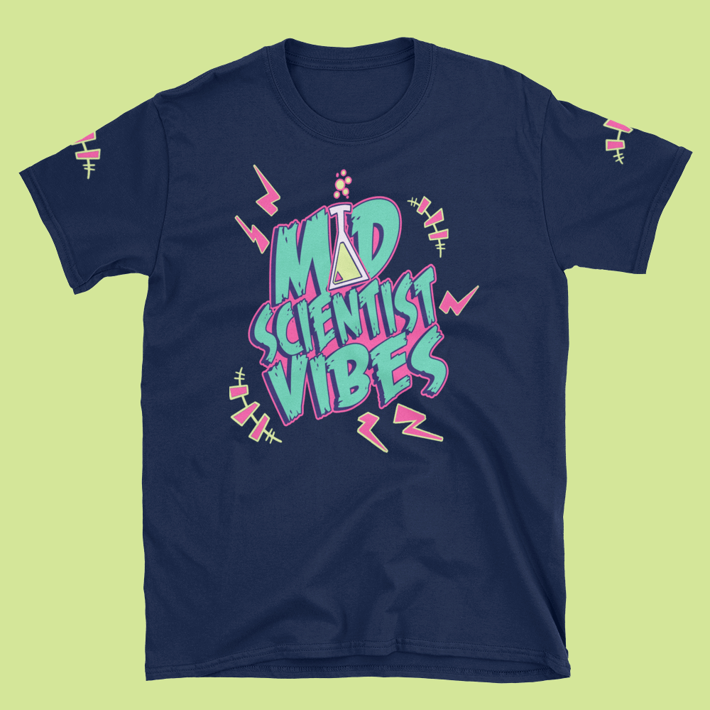 Image of MAD SCIENTIST VIBE NAVY TEE