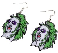 Image 1 of BEETLEJUICE EARRINGS & BIO-EXCORCIST BUSINESS CARD