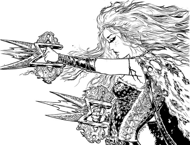 Demon Blade Original art markloneart