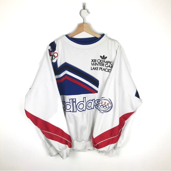 Image of RARE ADIDAS LAKE PLACID OLYMPIC GAMES SWEATSHIRT (XL)