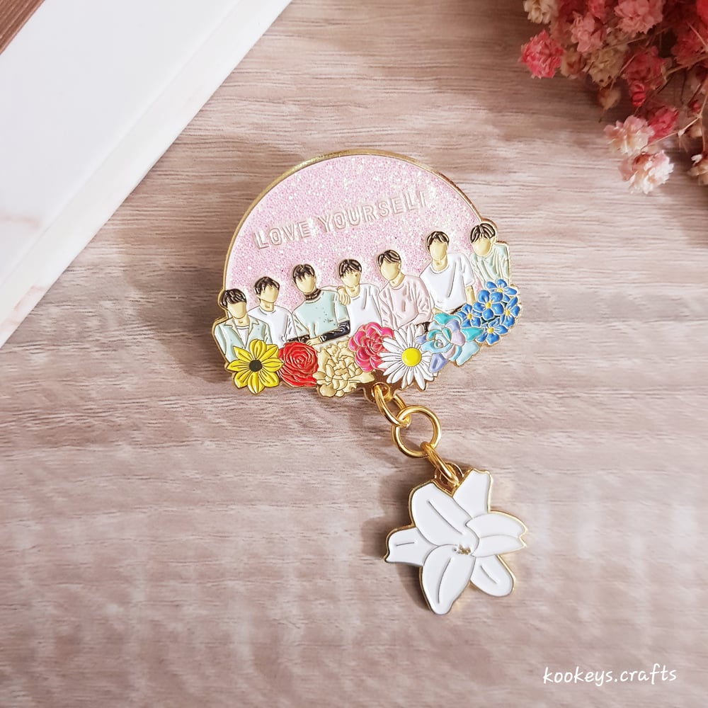 Image of [Ready Stock] Love Yourself OT7 SOFT Enamel Pin