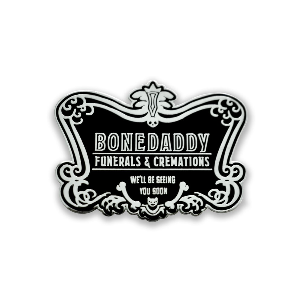 Image of Funeral Sign Enamel Pin