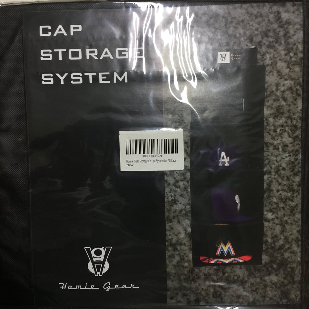 Homie Gear Storage Case Hat Rack 4 Wide Shelves, Caps and Hats Organizer, Door Wall Closet Hanging 