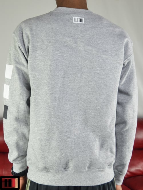 Image of Stay [Focused] Heather grey Sweatshirt ( white/black )