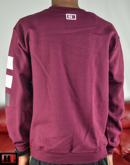 Image of Stay [Focused] Maroon Sweatshirt ( white/dark grey )