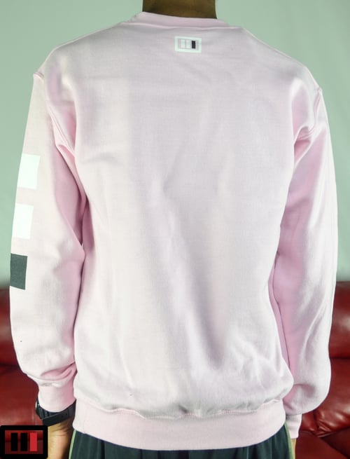 Image of Stay [Focused] Light Pink Sweatshirt ( black/white )