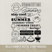 Hello Summer Stamp Brushes (Digital)