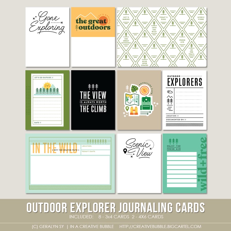 Image of Outdoor Explorer Journaling Cards (Digital)