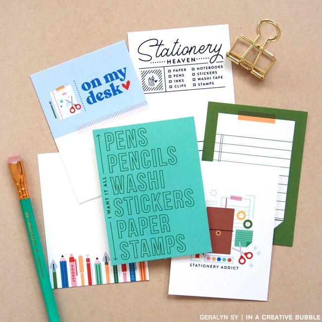 Stationery Addict Journaling Cards (Digital) In a Creative Bubble