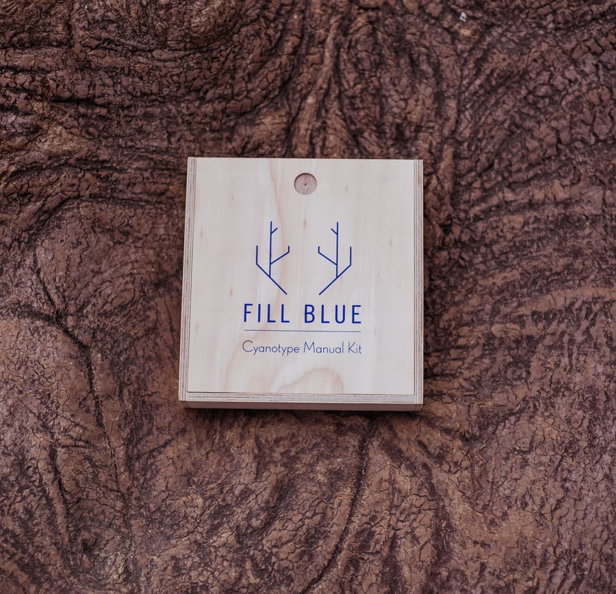 Image of Fill Blue premium/ caisse en bois