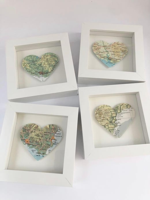 Map heart commission- bespoke order - YOU choose your location 