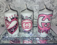 Image 4 of GG PINK AND BLACK CANDLE SET