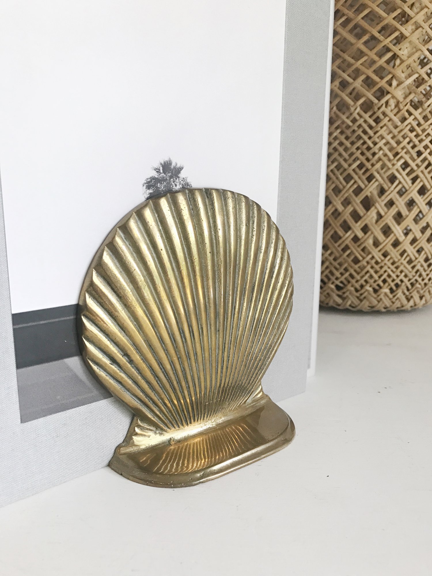 Solid Brass Shell Bookends | Rich Hippie Design