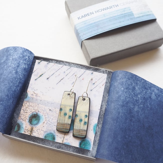 Elements Range - Seed Heads Drop Porcelain Earrings