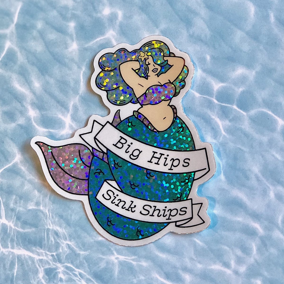 Image of GLITTER Chonky Mermaid Sticker