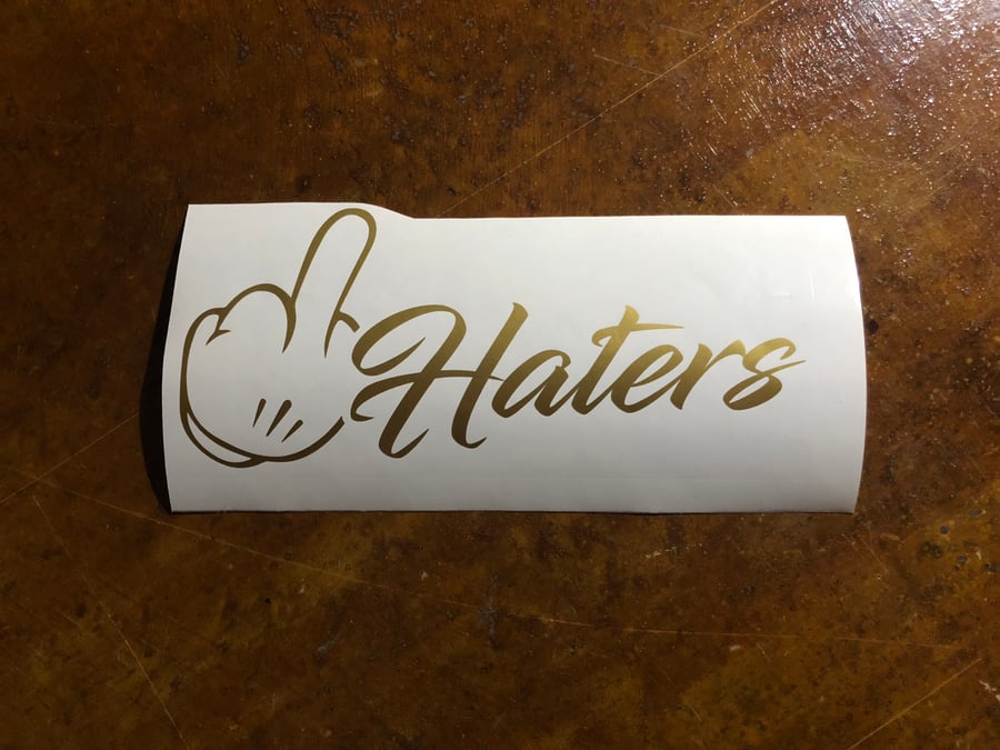 Image of 10” f*ck haters decal 