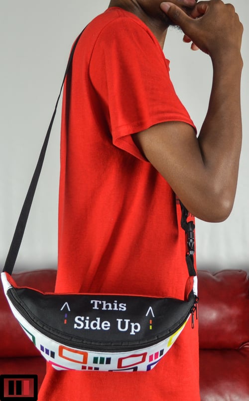 Image of Scramble Fanny Pack ( white, black, red )