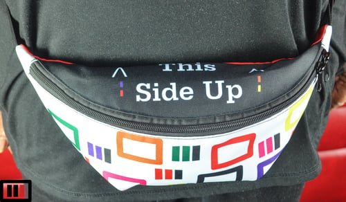 Image of Scramble Fanny Pack ( white, black, red )