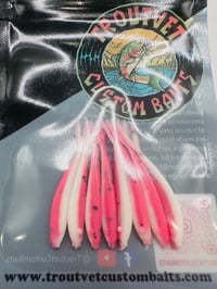 Pink & White Micro Minnow 8 pcs