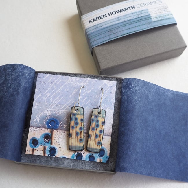 Elements Range - Stems Drop Porcelain Earrings