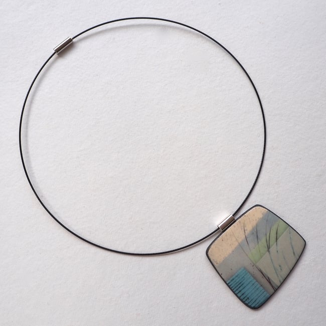 Elements Range - Mere Porcelain Ceramic Necklace (Squared)