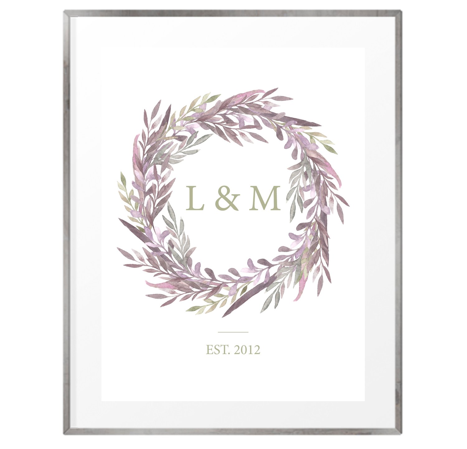 Image of Personalised couples initial print