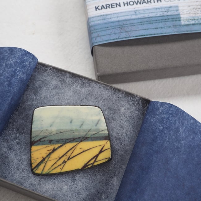 Elements Range - Skyline Porcelain Brooch (Squared)