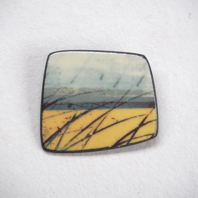 Elements Range - Skyline Porcelain Brooch (Squared)