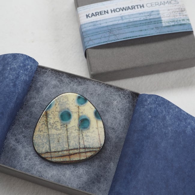 Contemporary Porcelain Nature Inspired Brooch - Seed Heads (Rounded)