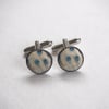 Elements Range - Seed Heads Porcelain Cufflinks (Rounded)