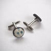 Elements Range - Seed Heads Porcelain Cufflinks (Rounded)