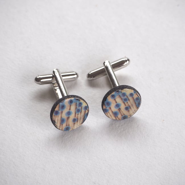 Elements Range - Stems Porcelain Cufflinks (Rounded)