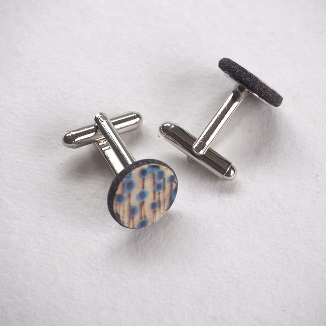 Elements Range - Stems Porcelain Cufflinks (Rounded)