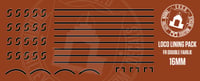 Image 1 of LOCO LINING PACK (Double Fairlie / Single Fairlie / Generic FR Black and White lining)
