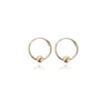 9ct gold hoops with single gold bead