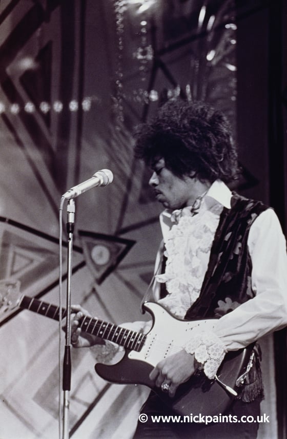 Image of Jimi Hendrix on stage