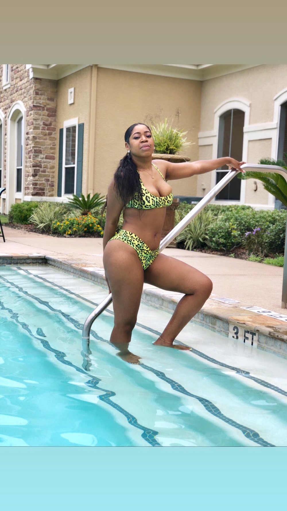 Lime Safari Swim Suit