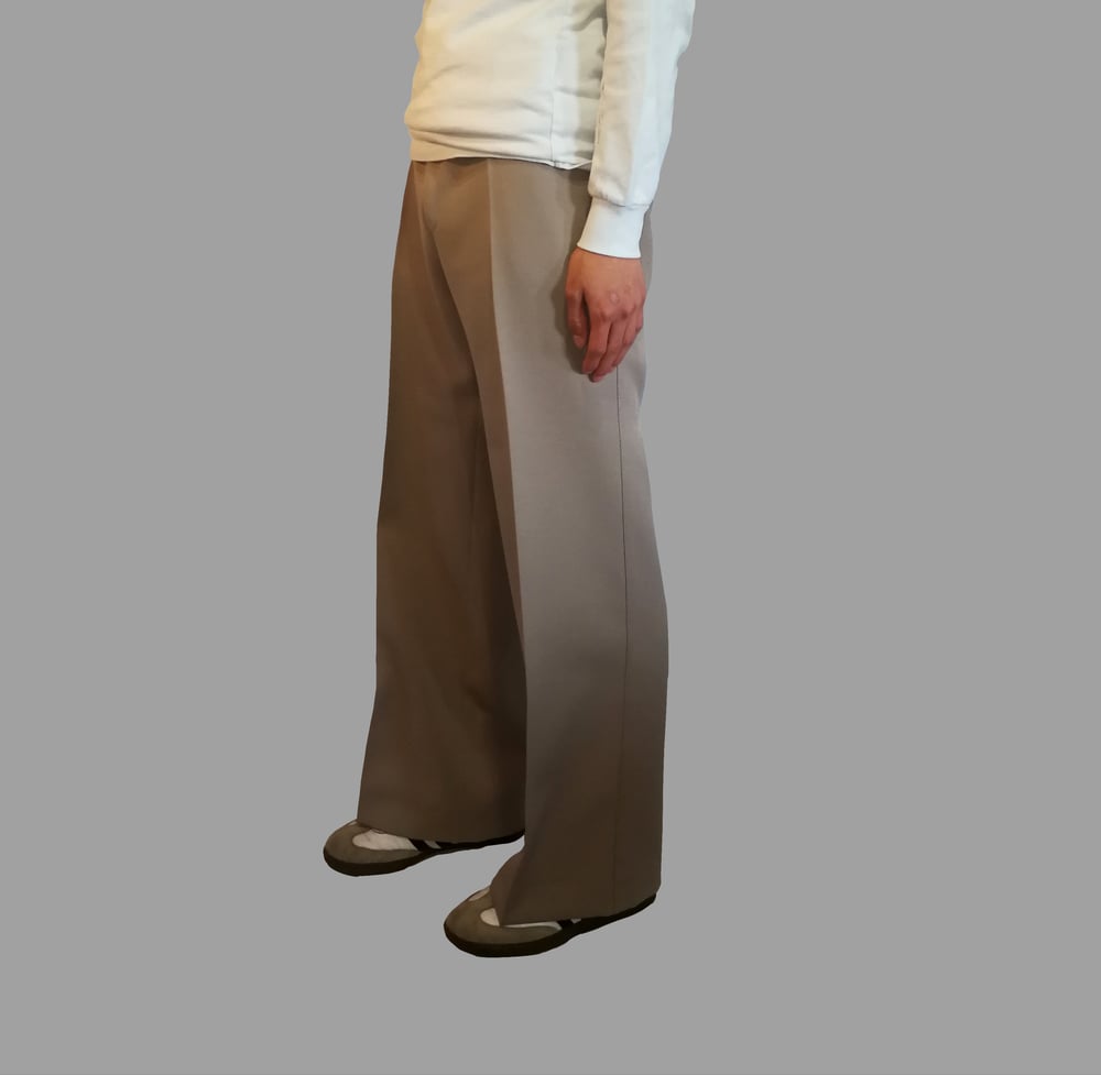 Image of Oversized beige pant