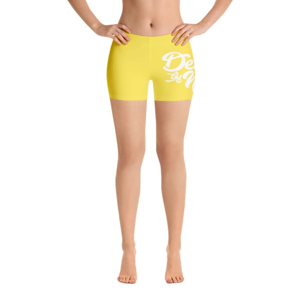 "DBN" Women's Biker Shorts - YELLOW