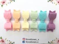 Image 2 of Felt mini bow set - choice of colours
