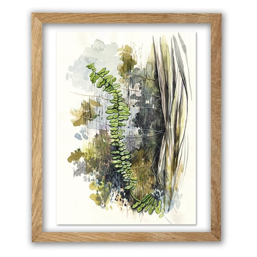 Image of Original Painting - "Plante grimpante" - 20,5x25,5 cm