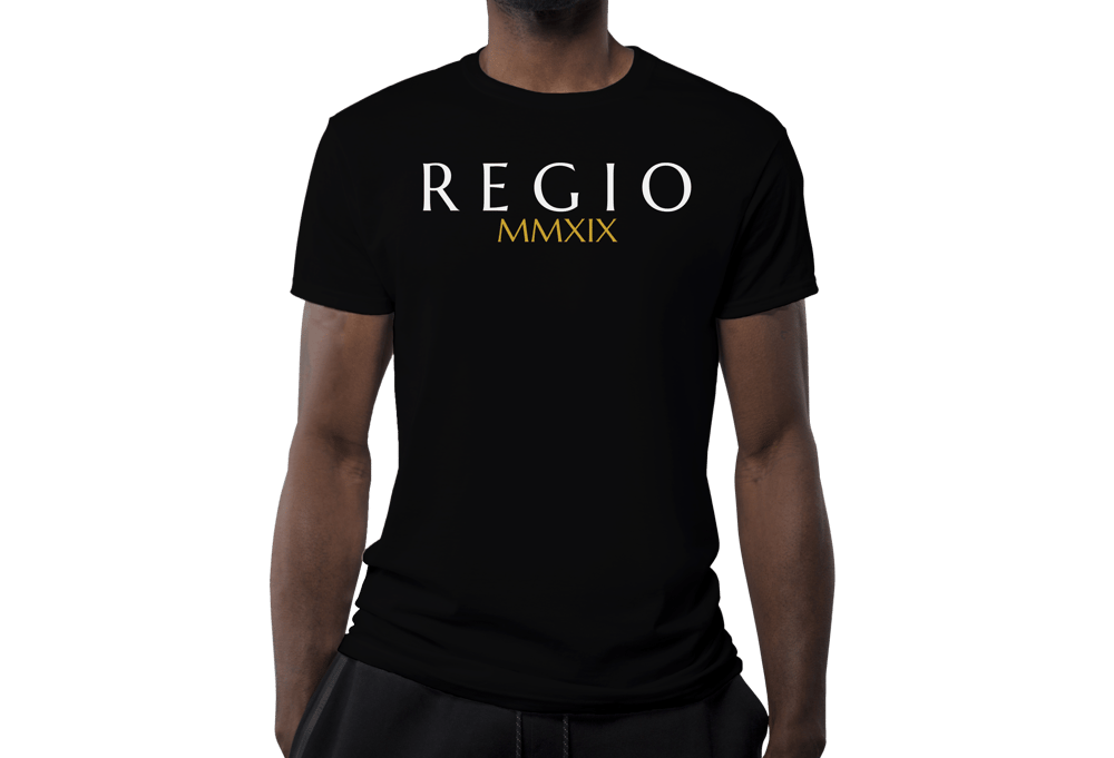 Image of REGIO SIGNATURE TEE BLACK X WHITE