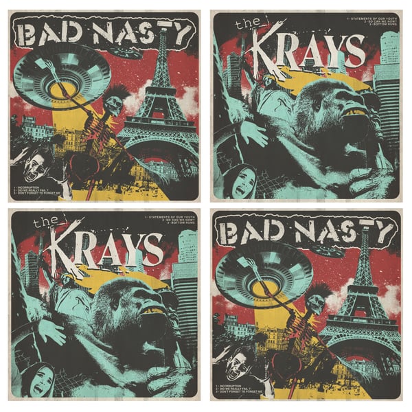 Image of The Krays / Bad Nasty « Split Lp 12” »