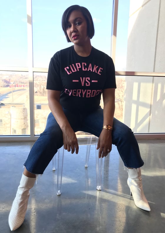 Image of Cupcake -vs- Everybody short sleeve t-shirt (black)