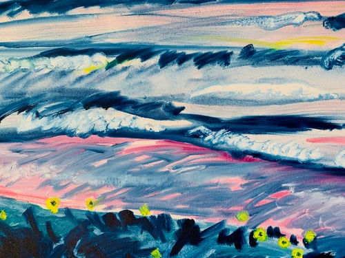 Image of Moonlight Beach 40" x 30" painting