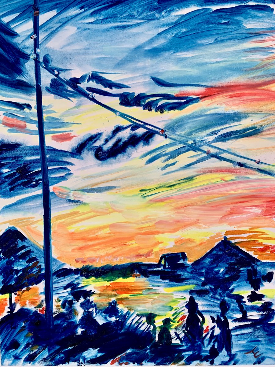 Image of Surf Lodge III,  30" x 40" painting