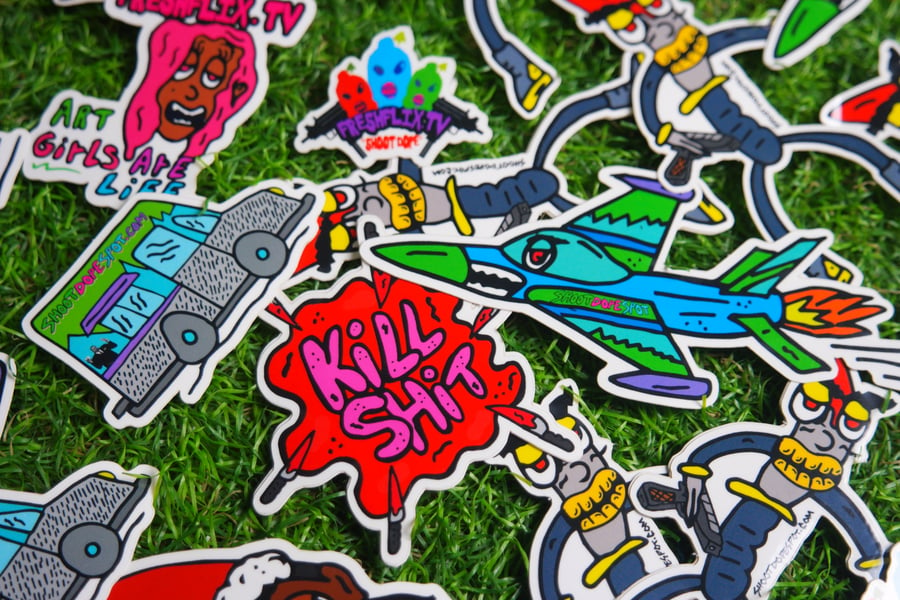 Image of SHOOT DOPE SPOT Stickers