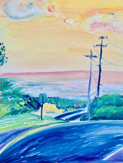 Image of Montauk Highway 30" x 40" painting