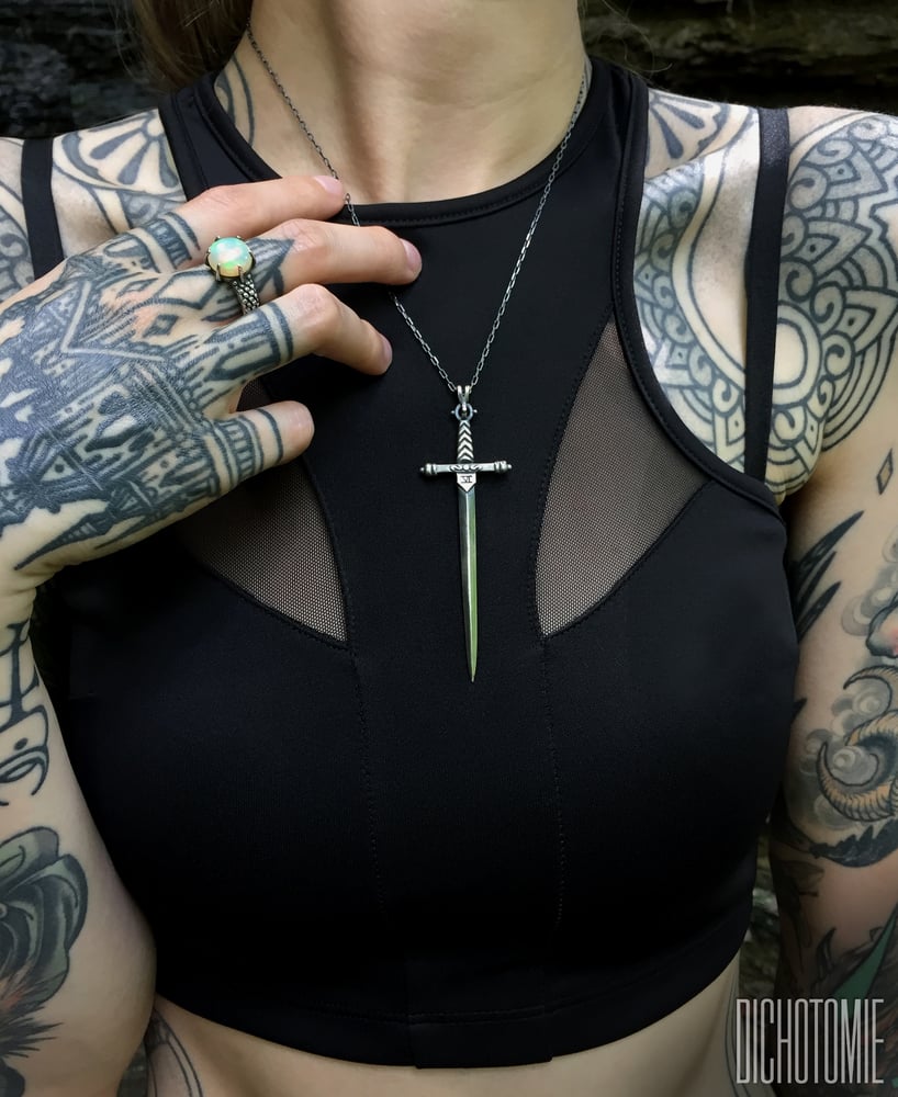 Image of The Six of Swords Pendant