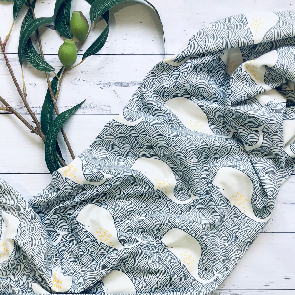 Image of Fitted Bassinet Sheet - Whales